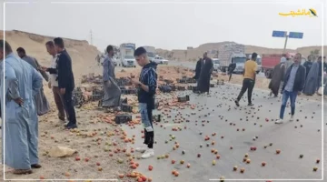 4 مصابين دفعة واحدة.. انقلاب سيارة بالوادي الجديد يفاجئ الأهالي 1